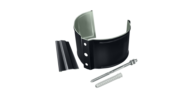 Кронштейн трубы на кирпич GL PE 100 мм RAL 7024 мокрый асфальт