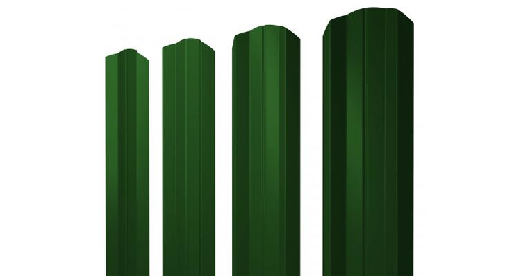 Штакетник М-образный А фигурный 0,4 PE RAL 6005 зеленый мох